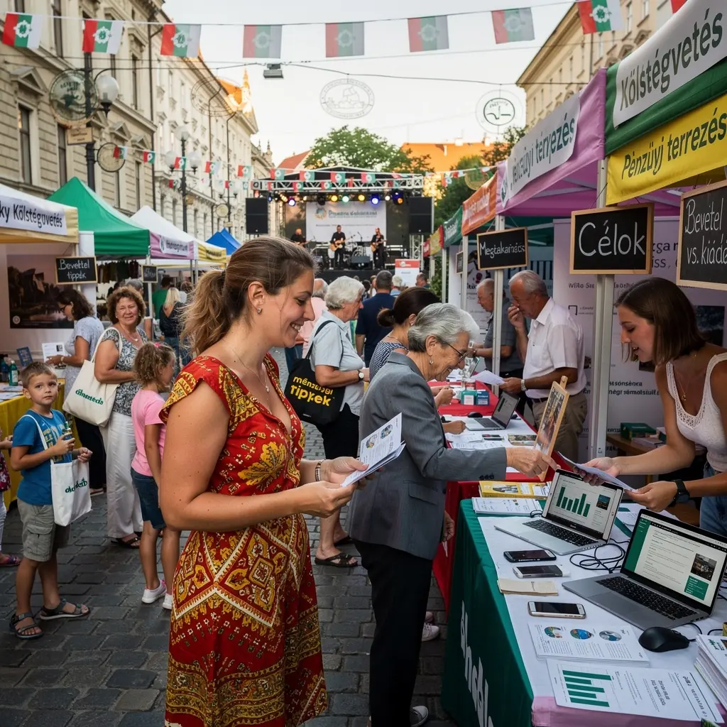 Pénzügyi tervezéshez kapcsolódó könyvek széles választéka egy asztalon.